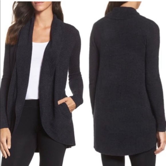 Barefoot Dreams Sweaters - Barefoot Dreams Cozy Chic Light Cardigan
Sweater EUC Black Soft